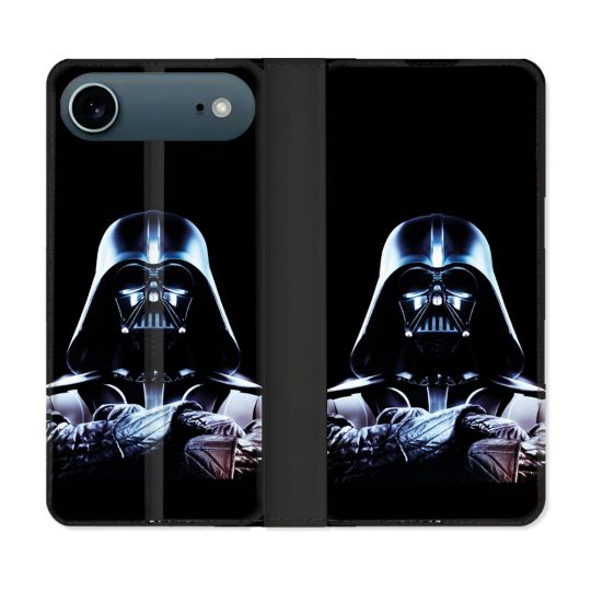 Housse cuir portefeuille Pour Iphone 17 Air Star Wars - Dark Vador Noir