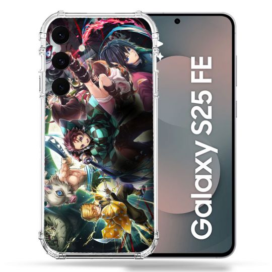Coque Renforcée Pour Samsung Galaxy S25 FE Manga Demon Slayer Groupe