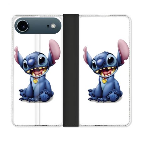 Housse cuir portefeuille Pour Iphone 17 Air Stitch Blanc