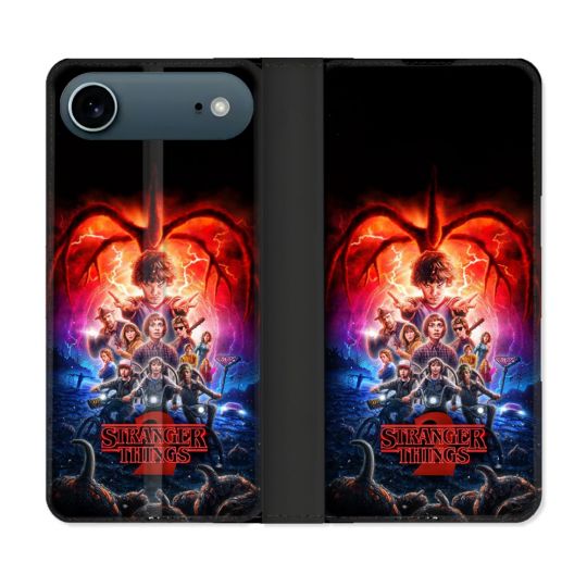 Housse cuir portefeuille Pour Iphone 17 Air Stranger Things Affiche 2
