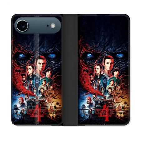 Housse cuir portefeuille Pour Iphone 17 Air Stranger Things Affiche 4