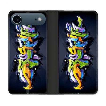 Housse cuir portefeuille Pour Iphone 17 Air Street Art Graffiti