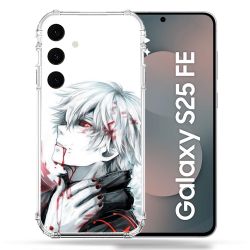 Coque Renforcée Pour Samsung Galaxy S25 FE Manga Tokyo Ghoul Kaneki Blanc