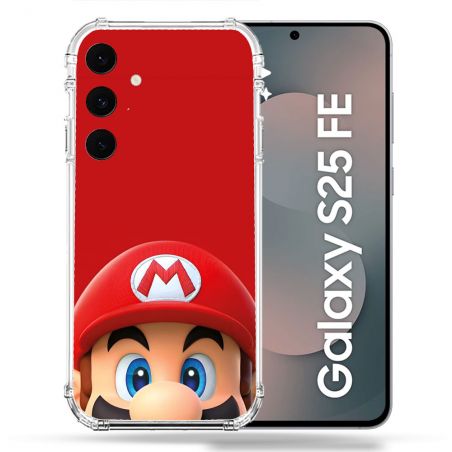 Coque Renforcée Pour Samsung Galaxy S25 FE Mario Rouge