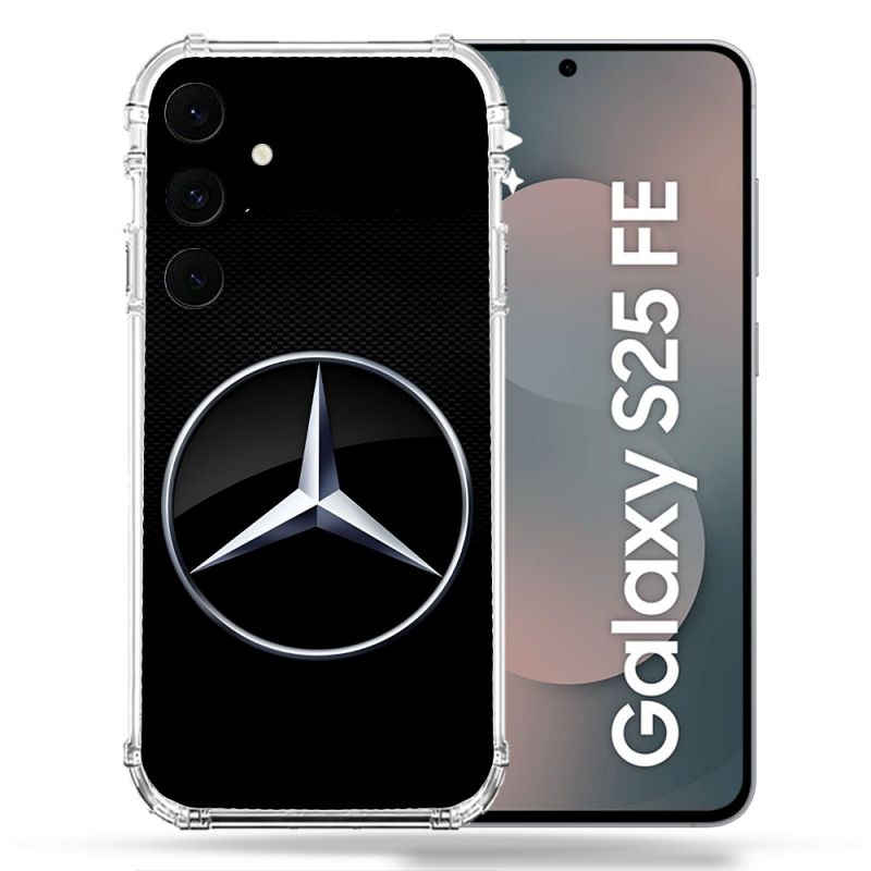 Coque Renforcée Pour Samsung Galaxy S25 FE Mercedes Carbone