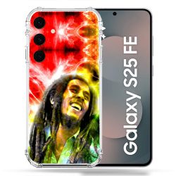 Coque Renforcée Pour Samsung Galaxy S25 FE Musique Bob Marley Color