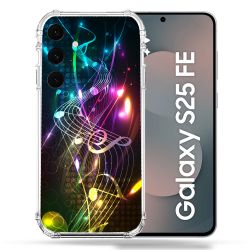 Coque Renforcée Pour Samsung Galaxy S25 FE Musique Partition Multicolore