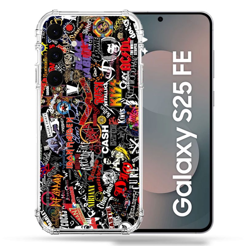 Coque Renforcée Pour Samsung Galaxy S25 FE Musique Rock Groupe