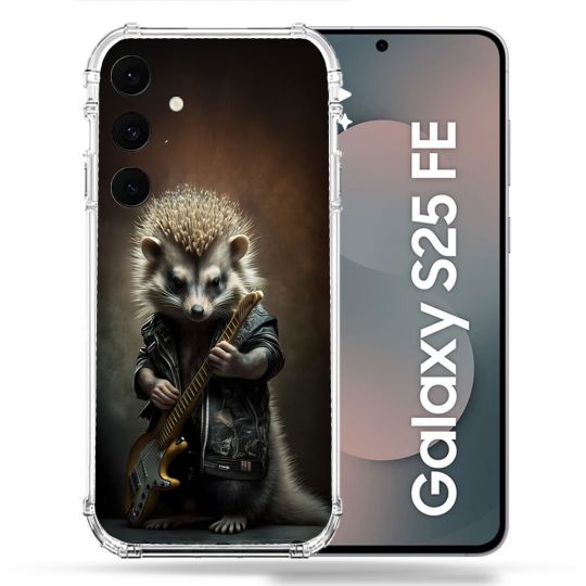 Coque Renforcée Pour Samsung Galaxy S25 FE Musique Rock Herisson