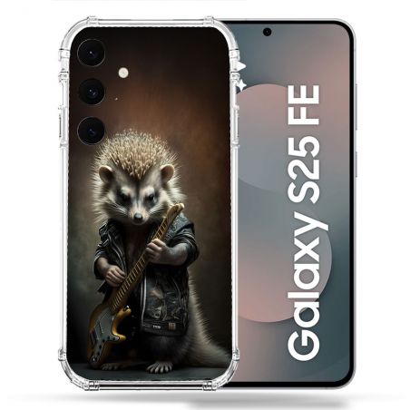 Coque Renforcée Pour Samsung Galaxy S25 FE Musique Rock Herisson