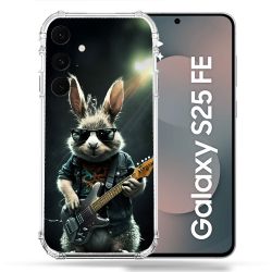 Coque Renforcée Pour Samsung Galaxy S25 FE Musique Rock Lapin