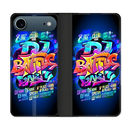 Housse cuir portefeuille Pour Iphone 17 Air Street Art Rap