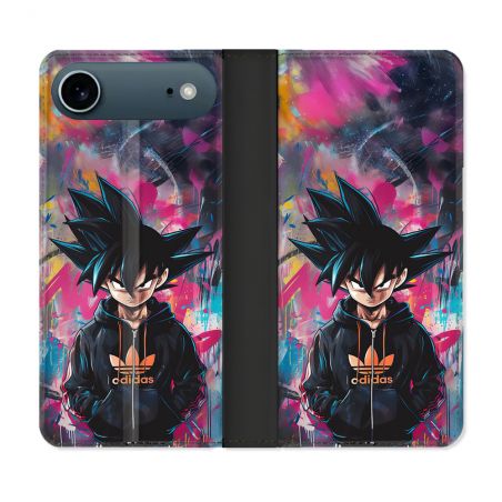 Housse cuir portefeuille Pour Iphone 17 Air Street Art Sangoku