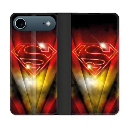 Housse cuir portefeuille Pour Iphone 17 Air Superman Logo
