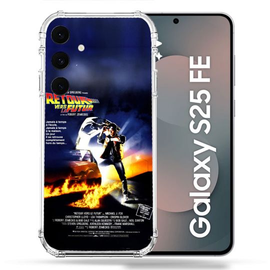 Coque Renforcée Pour Samsung Galaxy S25 FE Retour Vers Le Futur Affiche