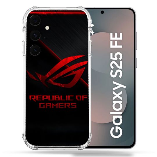 Coque Renforcée Pour Samsung Galaxy S25 FE ROG Rouge