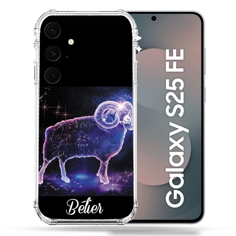 Coque Renforcée Pour Samsung Galaxy S25 FE Signe Zodiaque 2 Bélier