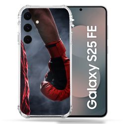 Coque Renforcée Pour Samsung Galaxy S25 FE Sport Boxe Gant Rouge