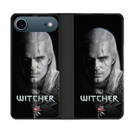 Housse cuir portefeuille Pour Iphone 17 Air The Witcher Noir