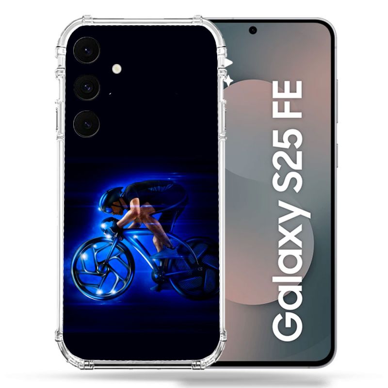 Coque Renforcée Pour Samsung Galaxy S25 FE Sport Cyclisme Bleu