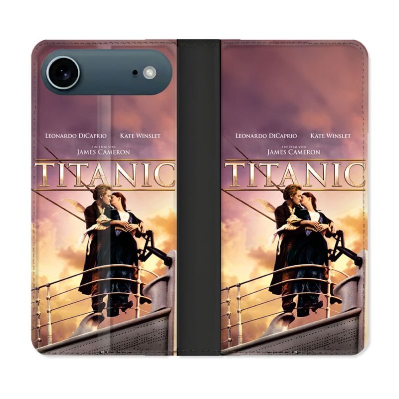 Housse cuir portefeuille Pour Iphone 17 Air Titanic