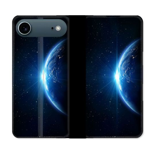 Housse cuir portefeuille Pour Iphone 17 Air Univers Planete Terre