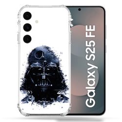 Coque Renforcée Pour Samsung Galaxy S25 FE Star Wars - Dark Vador Blanc