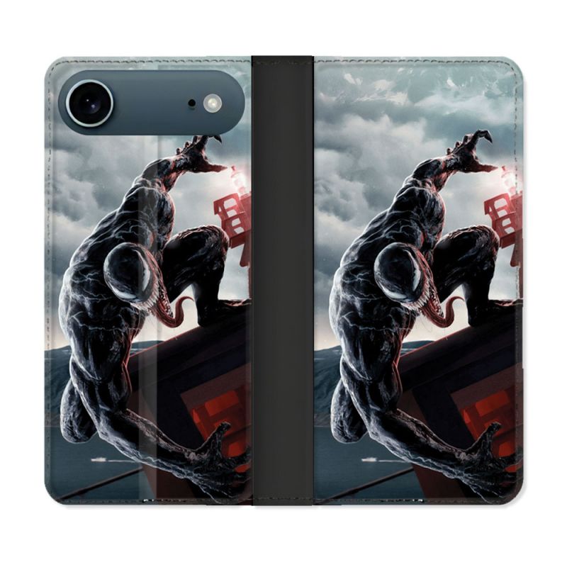 Housse cuir portefeuille Pour Iphone 17 Air Venom