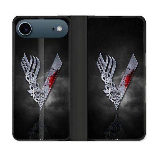 Housse cuir portefeuille Pour Iphone 17 Air Viking