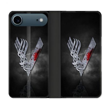 Housse cuir portefeuille Pour Iphone 17 Air Viking