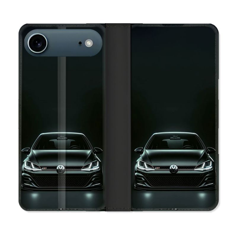 Housse cuir portefeuille Pour Iphone 17 Air Volkwagen Golf GTI