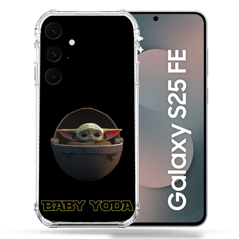 Coque Renforcée Pour Samsung Galaxy S25 FE Star Wars - Yoda bebe noir
