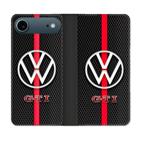 Housse cuir portefeuille Pour Iphone 17 Air Volkwagen Line