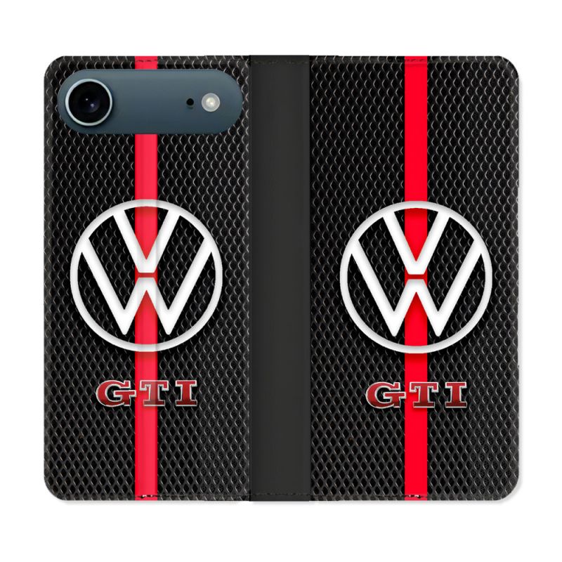 Housse cuir portefeuille Pour Iphone 17 Air Volkwagen Line