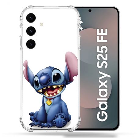 Coque Renforcée Pour Samsung Galaxy S25 FE Stitch Blanc