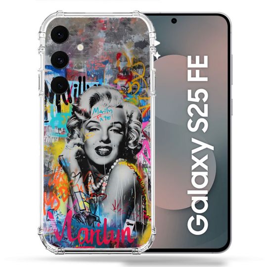 Coque Renforcée Pour Samsung Galaxy S25 FE Street Art Maryline Monroe