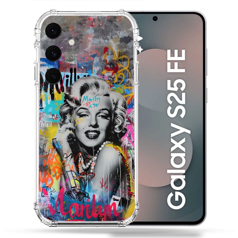Coque Renforcée Pour Samsung Galaxy S25 FE Street Art Maryline Monroe