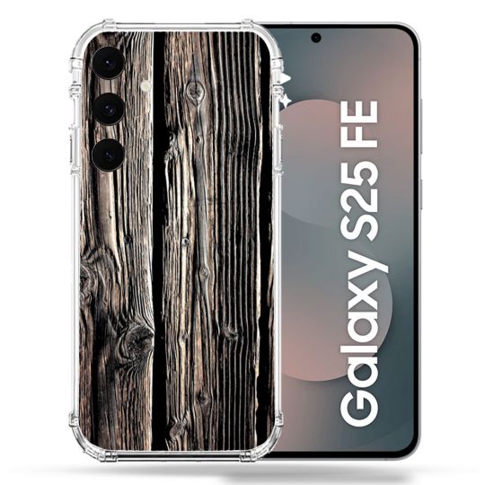 Coque Renforcée Pour Samsung Galaxy S25 FE Texture Bois