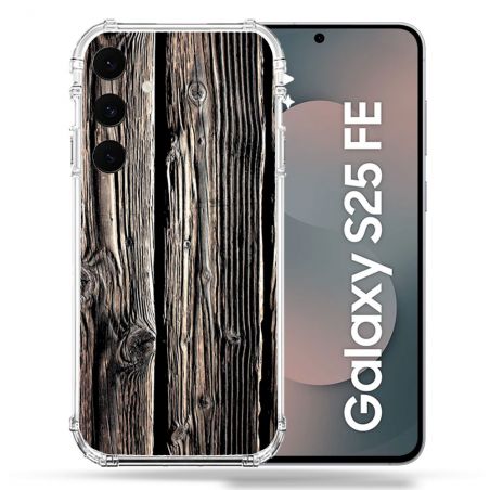 Coque Renforcée Pour Samsung Galaxy S25 FE Texture Bois