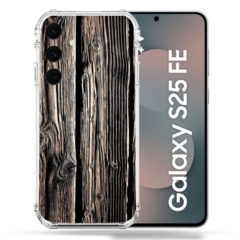 Coque Renforcée Pour Samsung Galaxy S25 FE Texture Bois