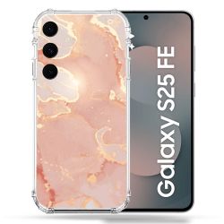 Coque Renforcée Pour Samsung Galaxy S25 FE Texture Marbre Rose
