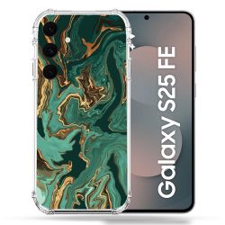 Coque Renforcée Pour Samsung Galaxy S25 FE Texture Marbre Vert