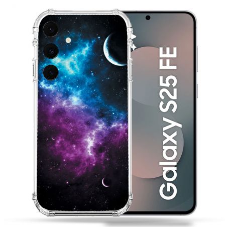 Coque Renforcée Pour Samsung Galaxy S25 FE Univers Bleu Violet