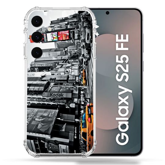 Coque Renforcée Pour Samsung Galaxy S25 FE Voyage Amerique USA New York Taxi