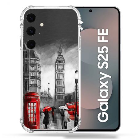 Coque Renforcée Pour Samsung Galaxy S25 FE Voyage Angleterre Londres Vintage