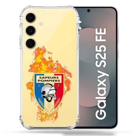 Coque Renforcée Transparente Pour Samsung Galaxy S25 FE Pompier Feu