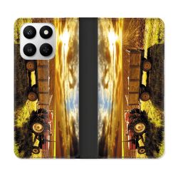 Housse cuir portefeuille Pour Honor 400 smart 5G Agriculture Tracteur Color