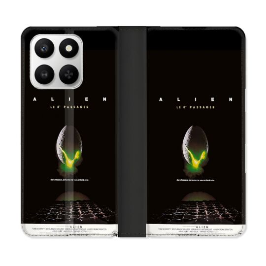 Housse cuir portefeuille Pour Honor 400 smart 5G Alien Affiche