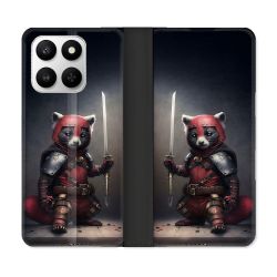 Housse cuir portefeuille Pour Honor 400 smart 5G Animal Raton Samouraï