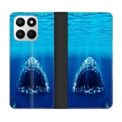 Housse cuir portefeuille Pour Honor 400 smart 5G Animal Requin Dent